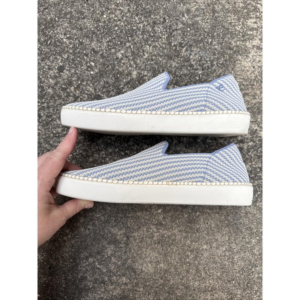 Easy Spirit Presley Breathable Slip On Sneakers Womens 9.5 Blue Cream Comfort - Picture 8 of 10